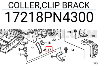 Honda 17218PN4300 COLLER,CLIP BRACK