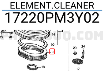 Honda 17220PM3Y02 ELEMENT.CLEANER