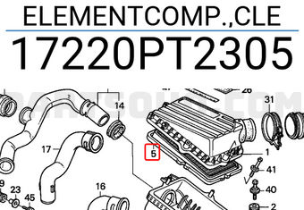 Honda 17220PT2305 ELEMENTCOMP.,CLE