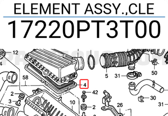 Honda 17220PT3T00 ELEMENT ASSY.,CLE