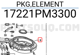 Honda 17221PM3300 PKG,ELEMENT