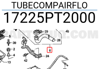 Honda 17225PT2000 TUBECOMPAIRFLO