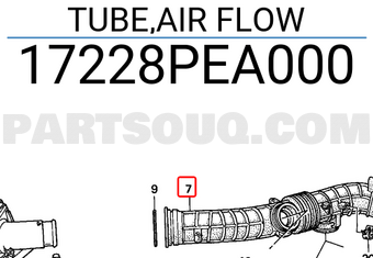 Honda 17228PEA000 TUBE,AIR FLOW