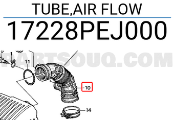 Honda 17228PEJ000 TUBE,AIR FLOW