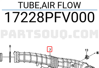 Honda 17228PFV000 TUBE,AIR FLOW