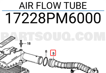 Honda 17228PM6000 AIR FLOW TUBE