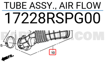 Honda 17228RSPG00 TUBE ASSY., AIR FLOW