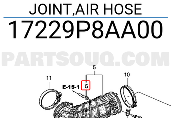 Honda 17229P8AA00 JOINT,AIR HOSE