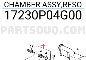 Honda 17230P04G00 CHAMBER ASSY,RESO