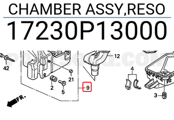 Honda 17230P13000 CHAMBER ASSY,RESO