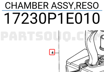 Honda 17230P1E010 CHAMBER ASSY,RESO