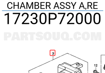 Honda 17230P72000 CHAMBER ASSY A,RE
