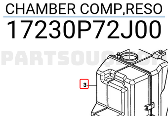 Honda 17230P72J00 CHAMBER COMP,RESO