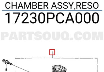 Honda 17230PCA000 CHAMBER ASSY,RESO