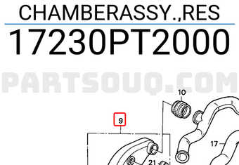 Honda 17230PT2000 CHAMBERASSY.,RES
