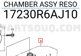 Honda 17230R6AJ10 CHAMBER ASSY RESO