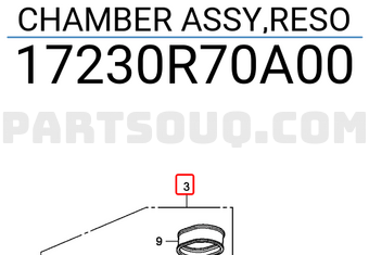 Honda 17230R70A00 CHAMBER ASSY,RESO
