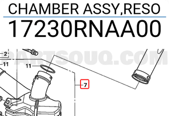 Honda 17230RNAA00 CHAMBER ASSY,RESO