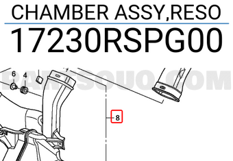 Honda 17230RSPG00 CHAMBER ASSY,RESO