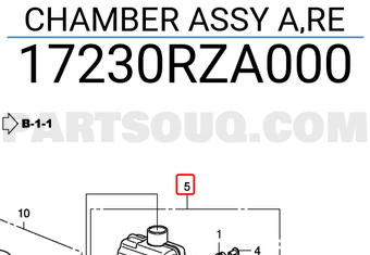 Honda 17230RZA000 CHAMBER ASSY A,RE