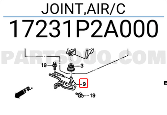 Honda 17231P2A000 JOINT,AIR/C
