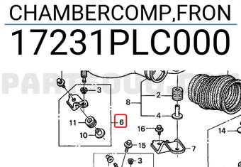 Honda 17231PLC000 CHAMBERCOMP,FRON