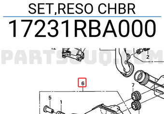 Honda 17231RBA000 SET,RESO CHBR