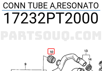 Honda 17232PT2000 CONN TUBE A,RESONATO
