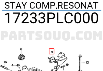 Honda 17233PLC000 STAY COMP,RESONAT
