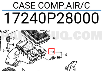 Honda 17240P28000 CASE COMP,AIR/C