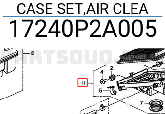 Honda 17240P2A005 CASE SET,AIR CLEA