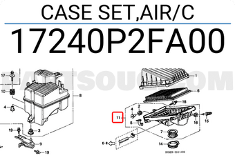 Honda 17240P2FA00 CASE SET,AIR/C