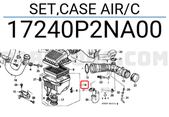 Honda 17240P2NA00 SET,CASE AIR/C