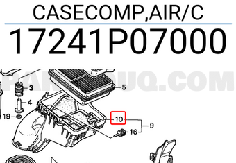 Honda 17241P07000 CASECOMP,AIR/C