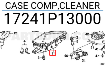 Honda 17241P13000 CASE COMP,CLEANER