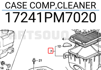 Honda 17241PM7020 CASE COMP,CLEANER