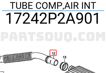 Honda 17242P2A901 TUBE COMP,AIR INT