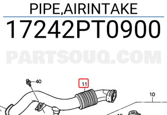 Honda 17242PT0900 PIPE,AIRINTAKE