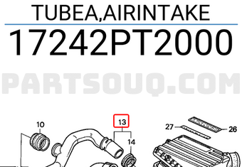 Honda 17242PT2000 TUBEA,AIRINTAKE