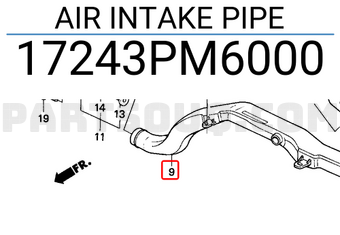 Honda 17243PM6000 AIR INTAKE PIPE