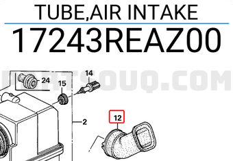 Honda 17243REAZ00 TUBE,AIR INTAKE