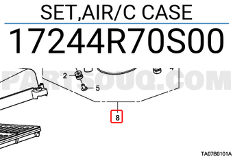 Honda 17244R70S00 SET,AIR/C CASE