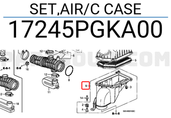Honda 17245PGKA00 SET,AIR/C CASE