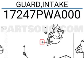 Honda 17247PWA000 GUARD,INTAKE