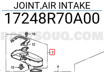 Honda 17248R70A00 JOINT,AIR INTAKE