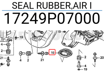 Honda 17249P07000 SEAL RUBBER,AIR I