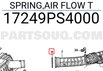 Honda 17249PS4000 SPRING,AIR FLOW T