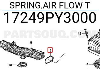 Honda 17249PY3000 SPRING,AIR FLOW T