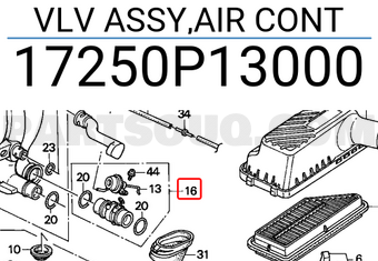 Honda 17250P13000 VLV ASSY,AIR CONT