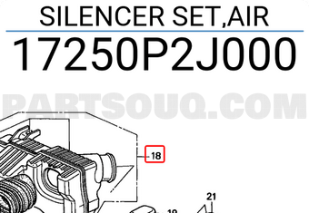 Honda 17250P2J000 SILENCER SET,AIR
